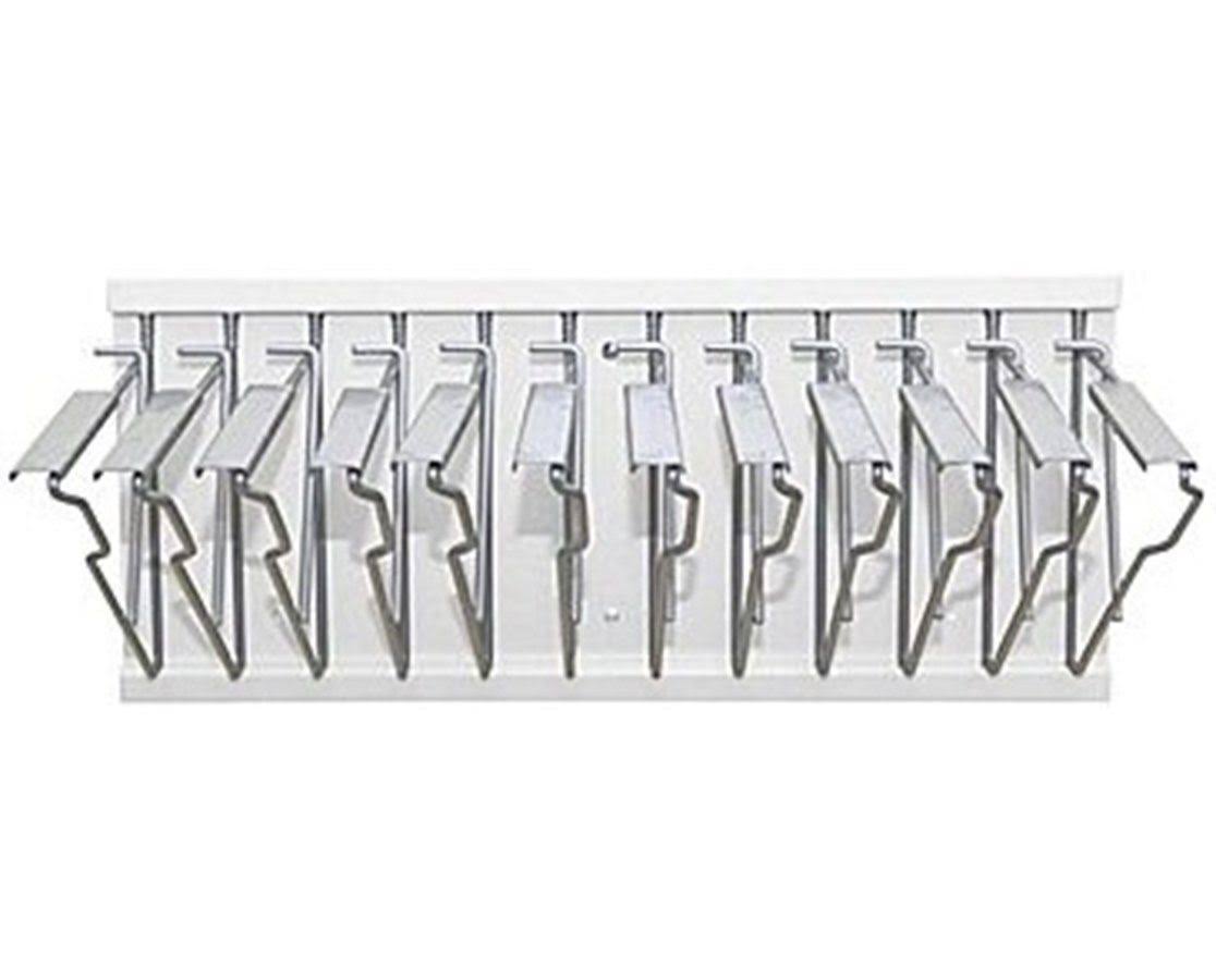 White Pivot Wall Rack with Hangers X132