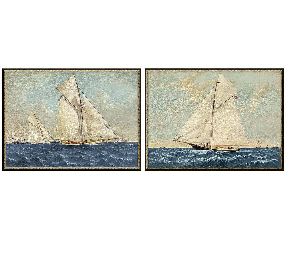 Antique Yachts Canvas 31 x 23 T3398