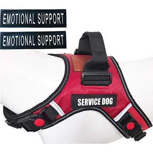 Service Dog Vest Harness Reflective Woven Polyester Nylon K258