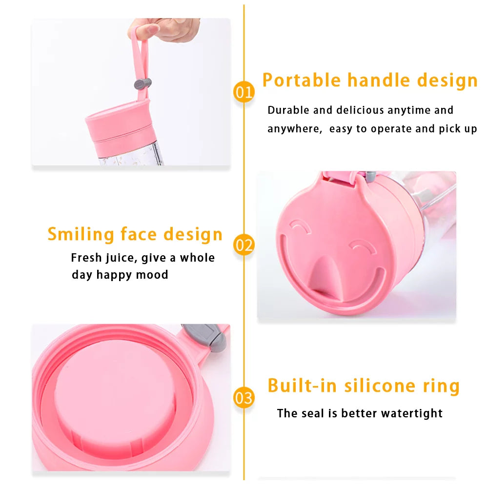 Portable Mini Blender USB Rechargeable Pink C166