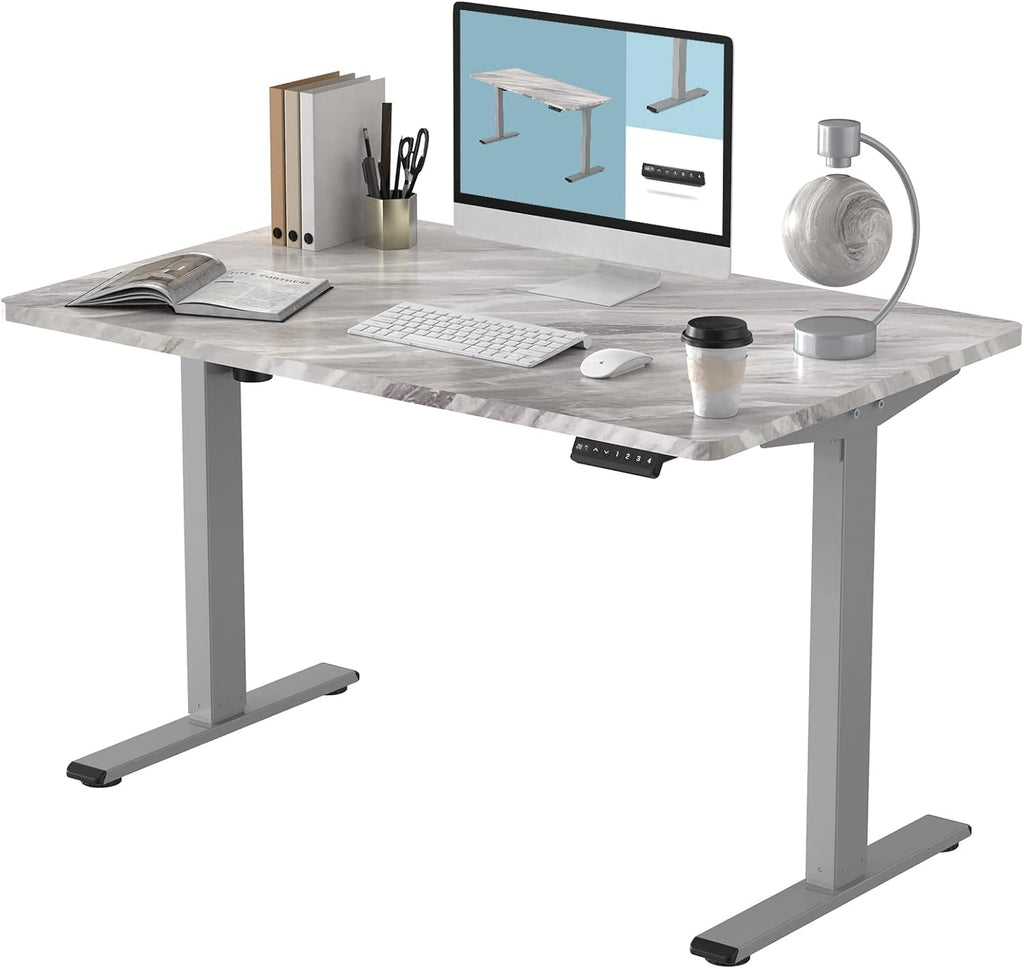 Electric Height Adjustable Standing Desk 48 x 24 Inches White B926
