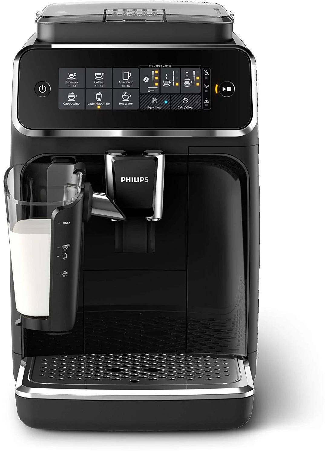 Black Fully Automatic Espresso Machine with LatteGo E75732