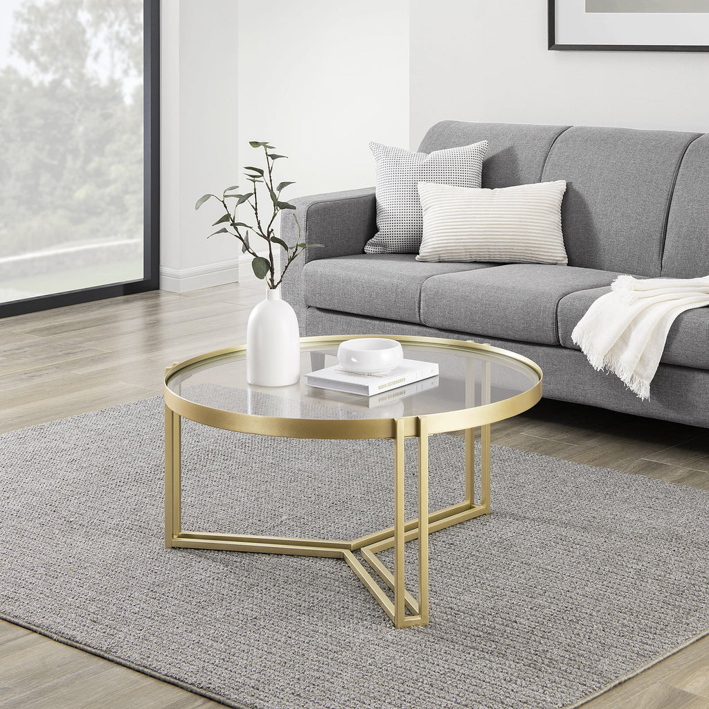 Round Glass Coffee Table P56697