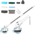 Cordless Electric Spin Scrubber with 8 Replaceable Heads and Extension Handle Y64840
