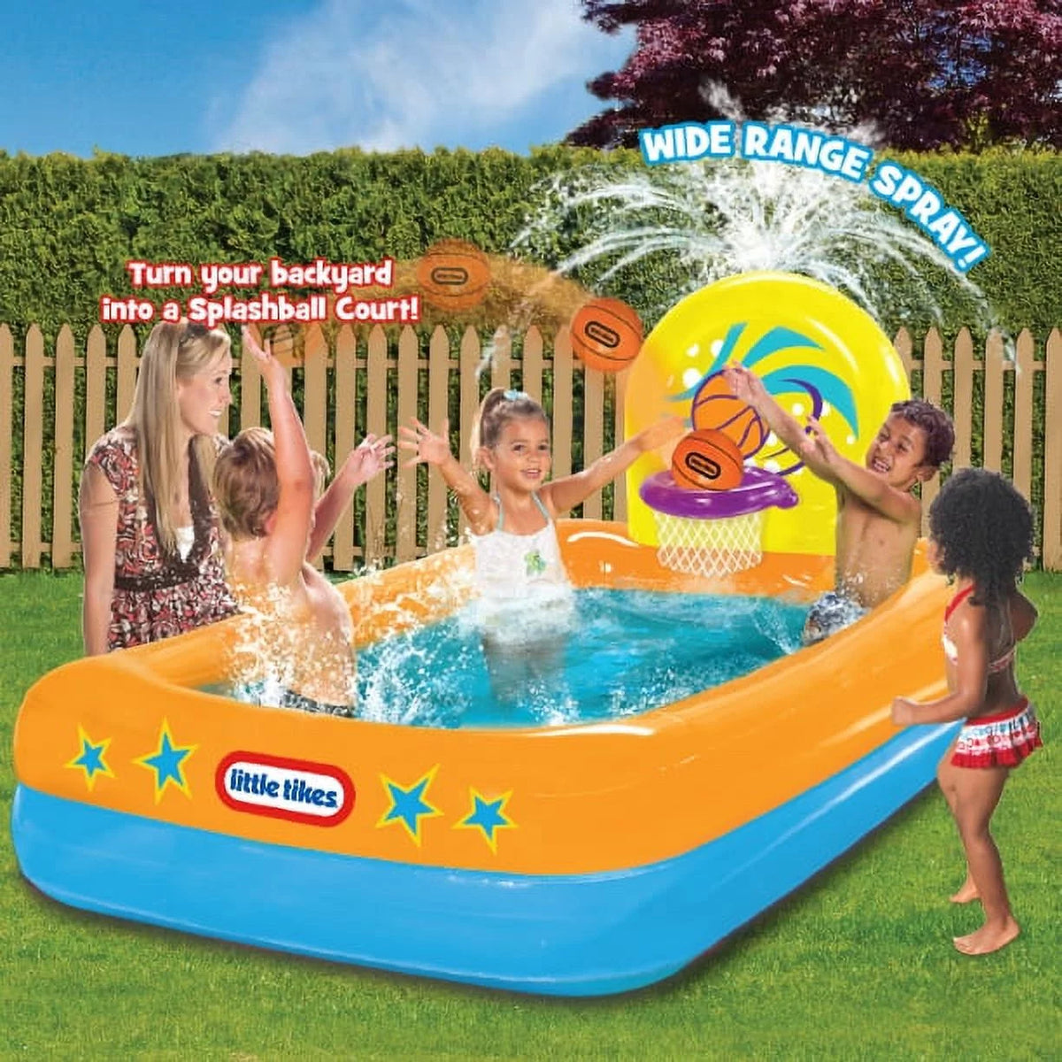 Inflatable Pool with Basketball Hoop and Ball M4981