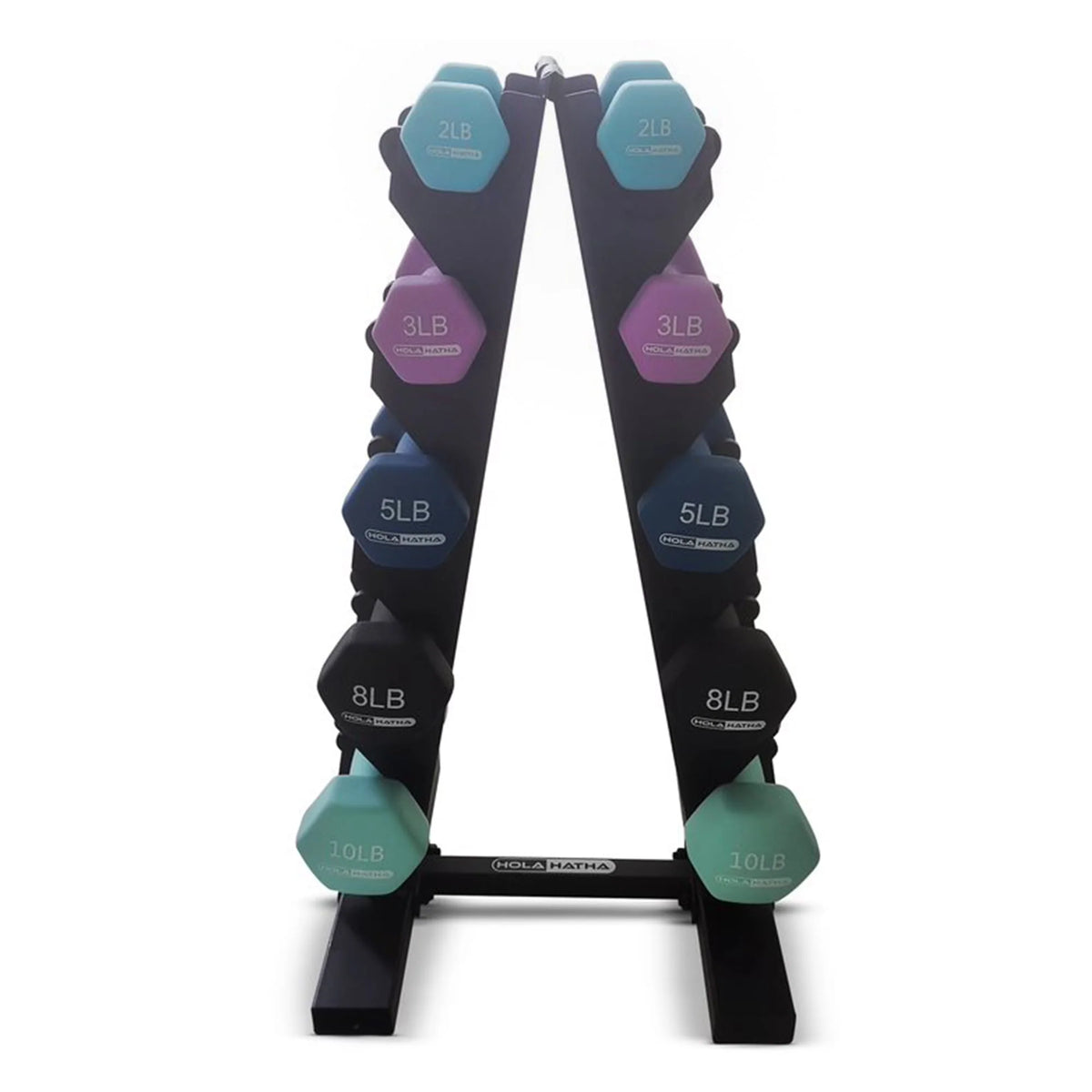 3, 5, and 8 Pound Dumbbell Hand Weight Set with Storage Rack Y9432