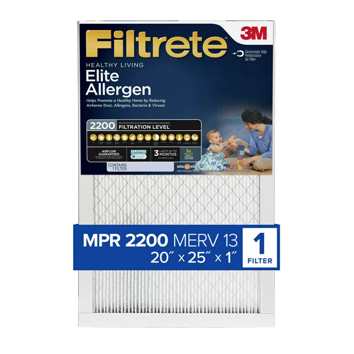 20x25x1 Air Filter MERV 13 P6307