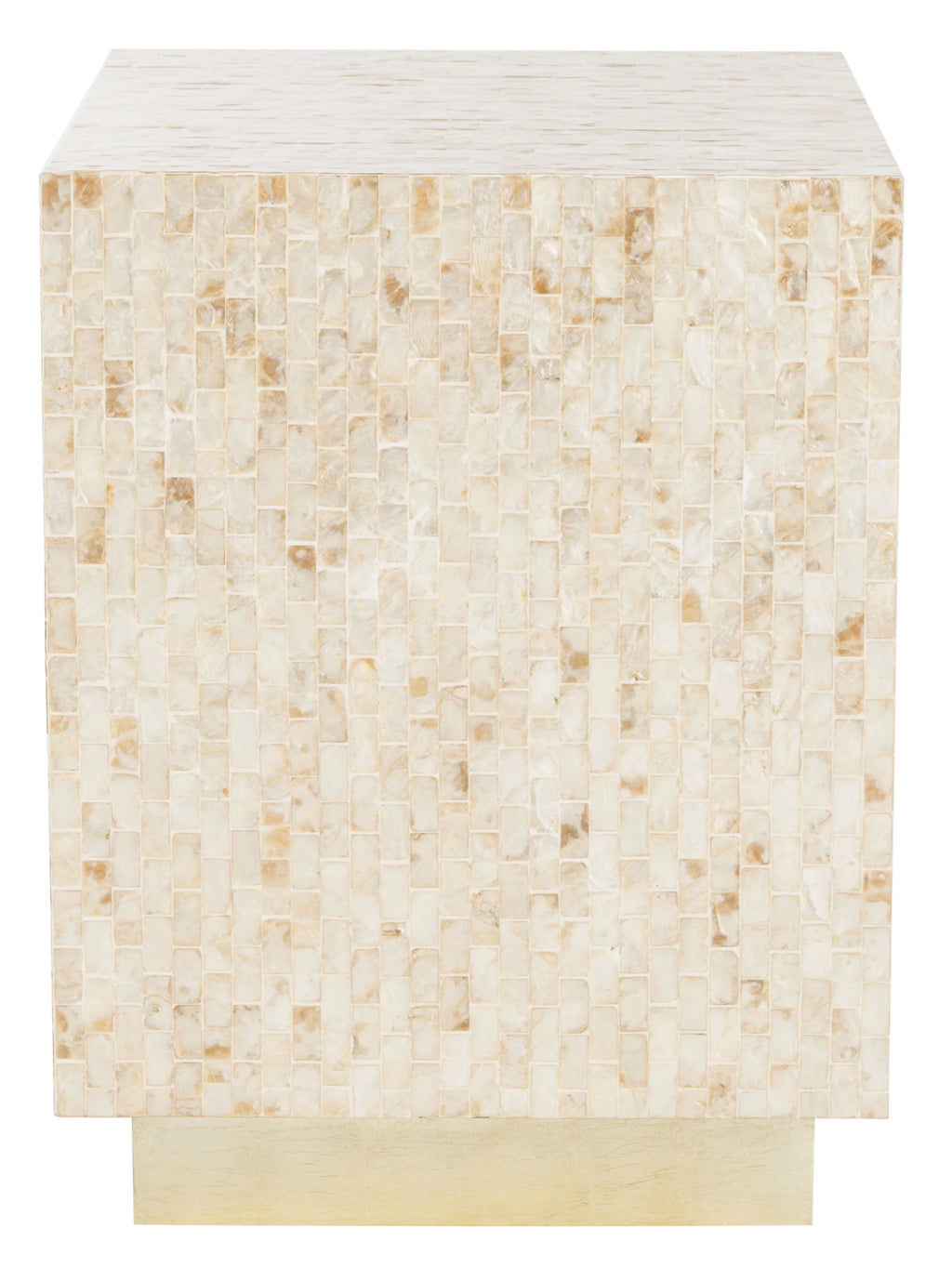 Beige Gold Square Top Side Table U507