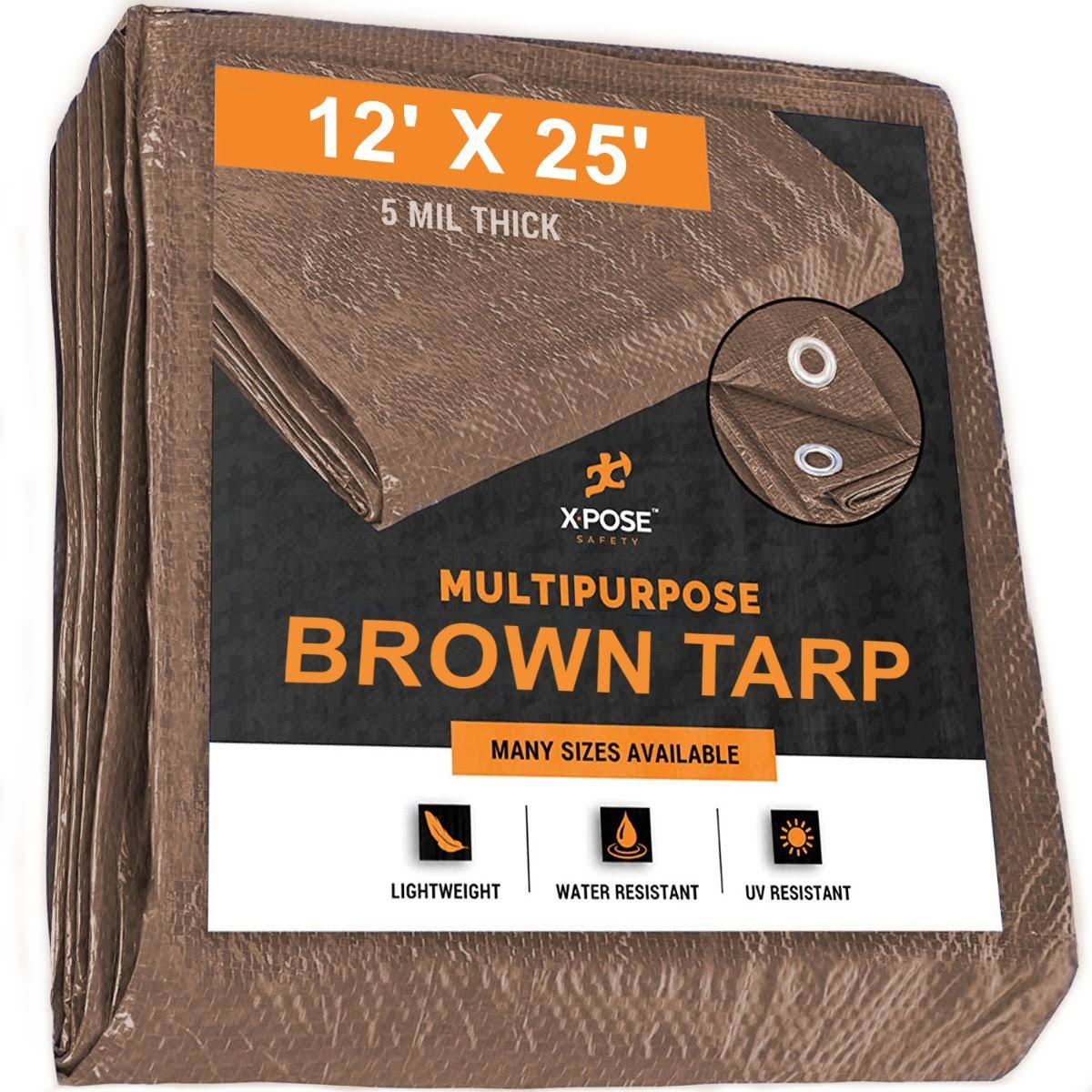 Brown Poly Tarps 12 x 25 - Case of 6 V532