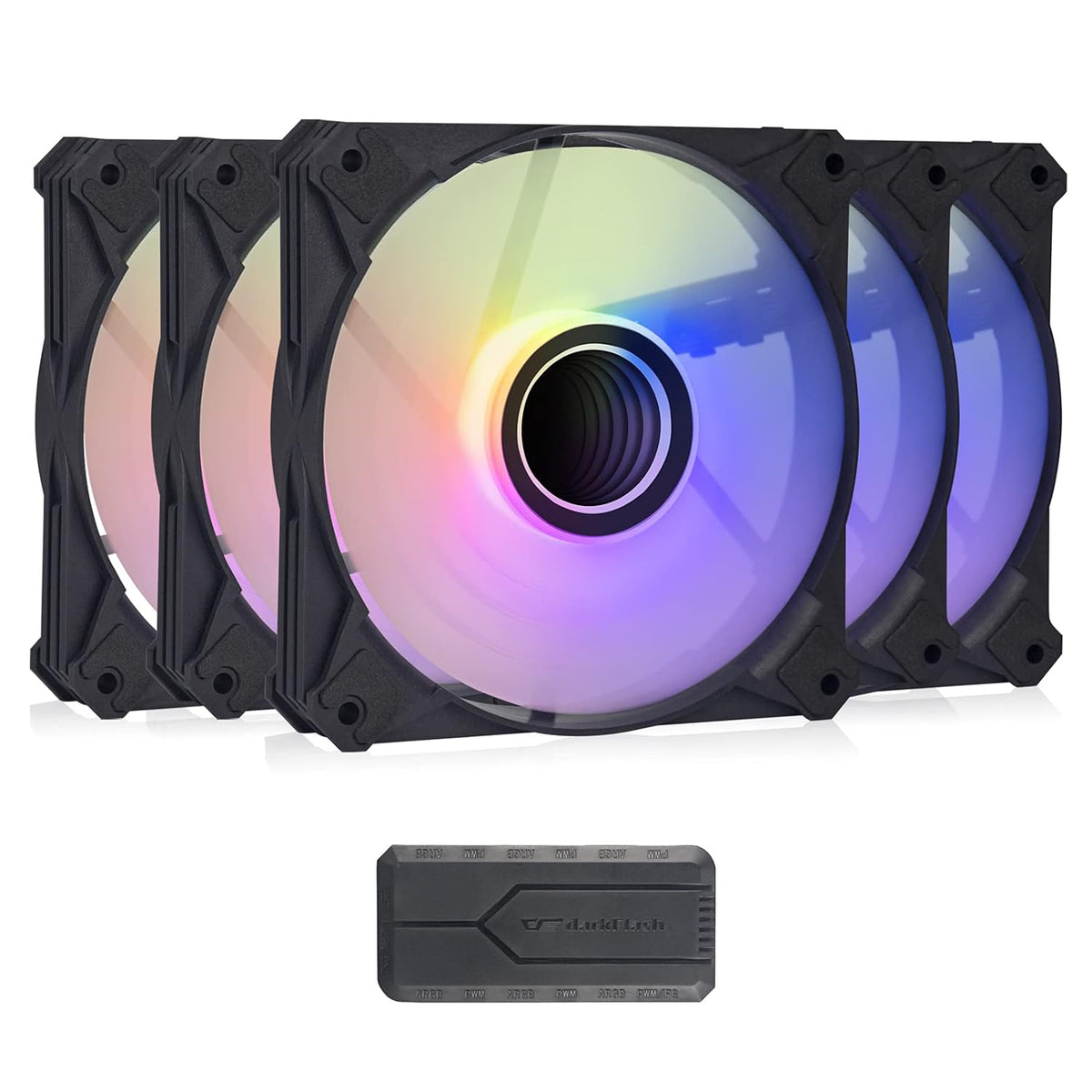 120mm ARGB PWM Case Fans 5Packs Black A292
