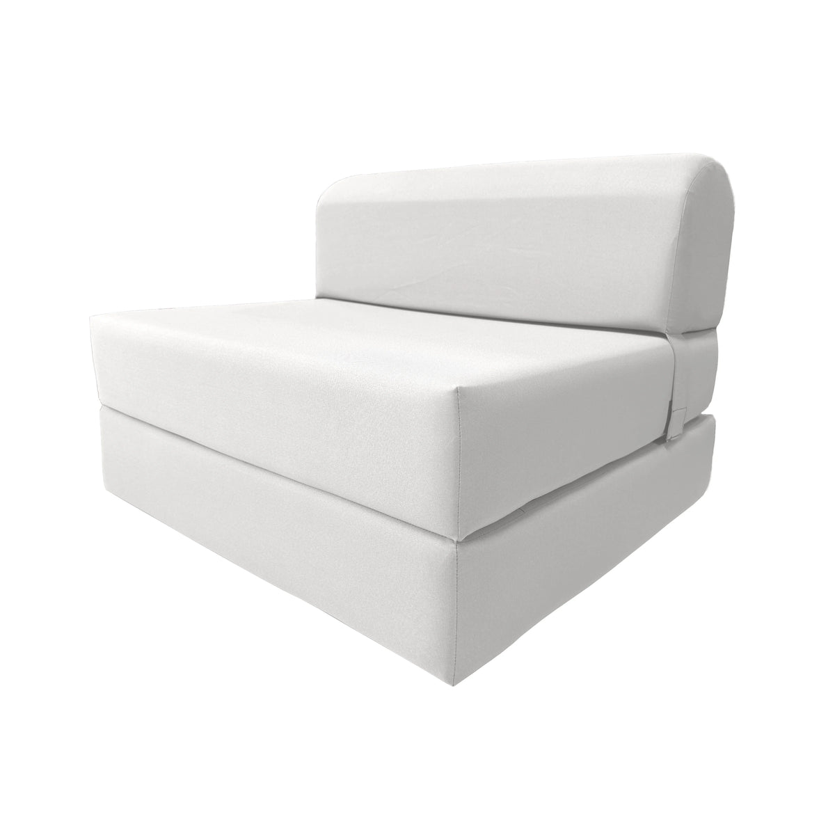 White Folding Sleeper Chair Foam Bed D639