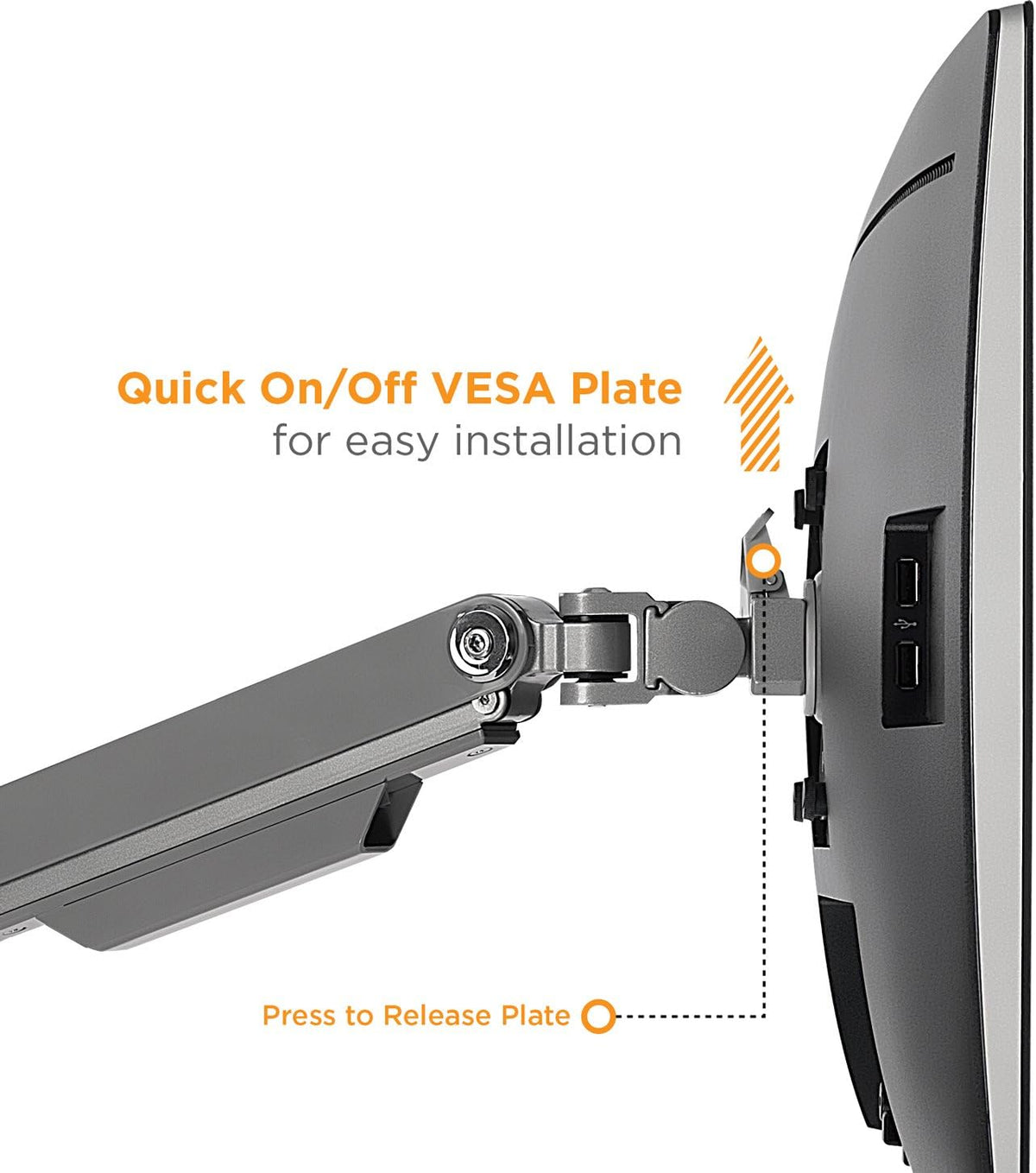 Dual Monitor Arm Mount Desk Stand with USB Ports F483422