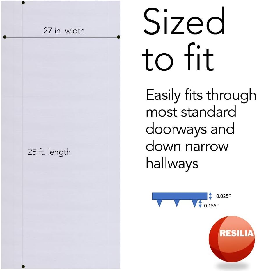 Clear Vinyl Plastic Floor Runner Protector 27 Inches Wide x 12 Feet Long J86679