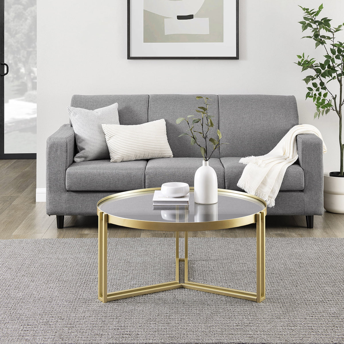 Round Glass Coffee Table P56697