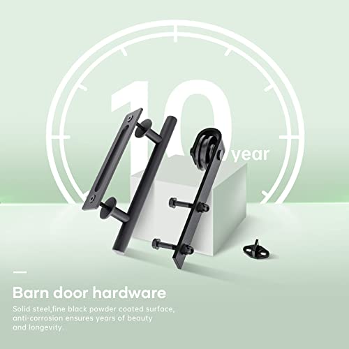 Double 18 x 84 inch Glass Barn Doors with Hardware Kit T103611