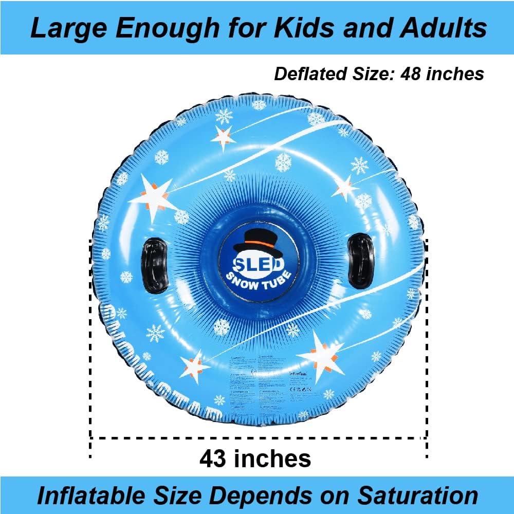 48-inch Inflatable Snow Tube with Handles V333113