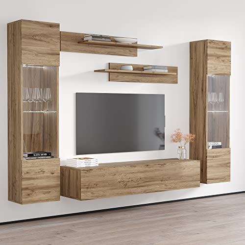 White Wall Mounted Entertainment Center J704