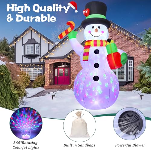 10 FT Christmas Inflatable Santa Claus with LED Lights Y77387