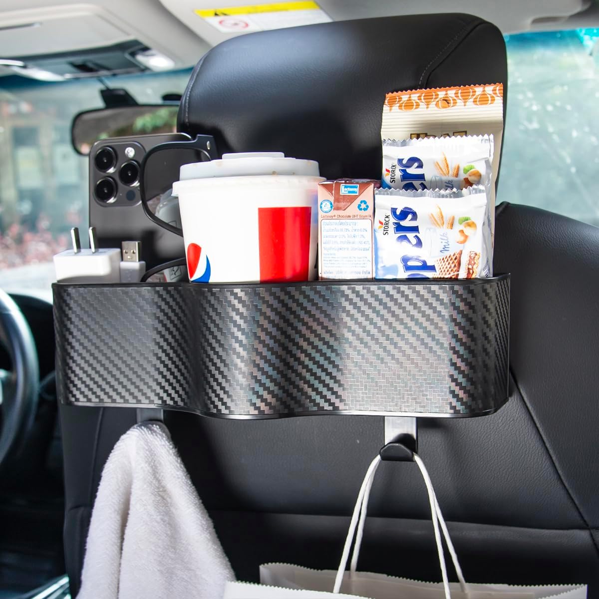 Car Backseat Organizer with Cup Holder and Storage Y183