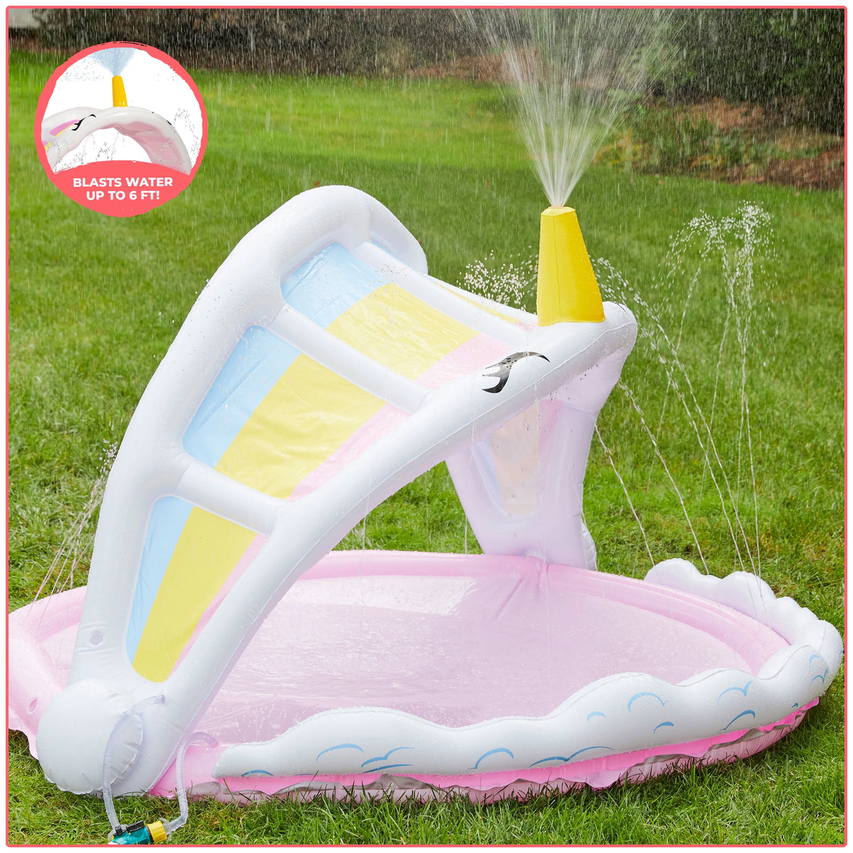 Rainbow Unicorn Sprinkler and Splash Pad 5.5' L8217