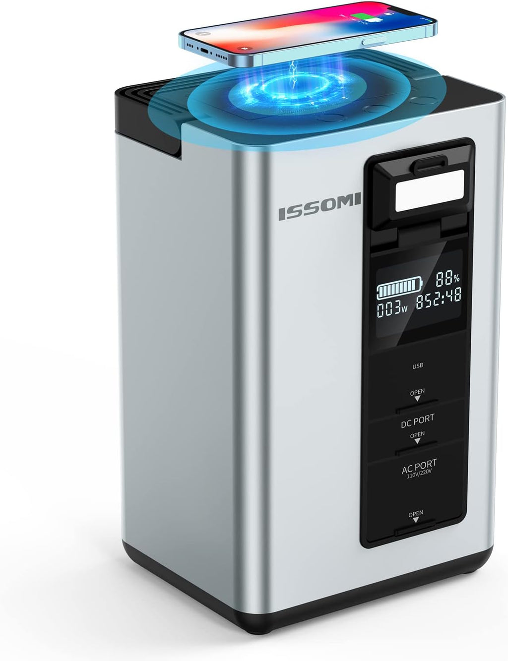 296Wh 80000mAh Portable Power Station with Pure Sine Wave 110V/220V/300W AC O485533