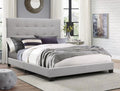 Gray Upholstered Panel Bed Full Size O649