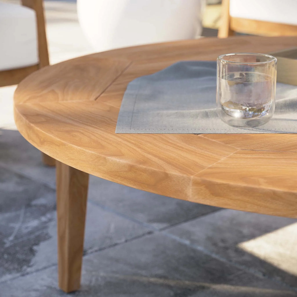 Round Teak Wood Coffee Table R11192