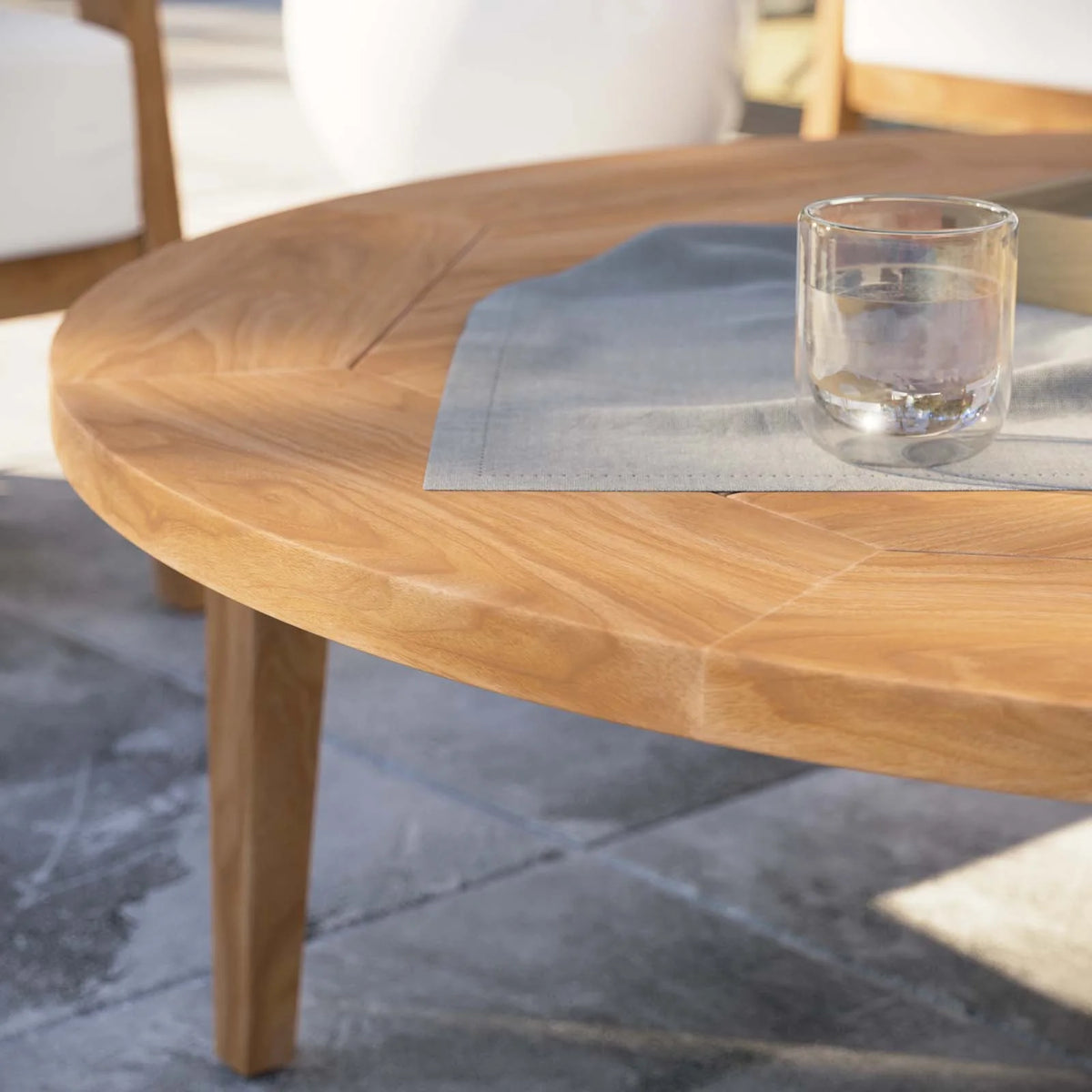Round Teak Wood Coffee Table R11192