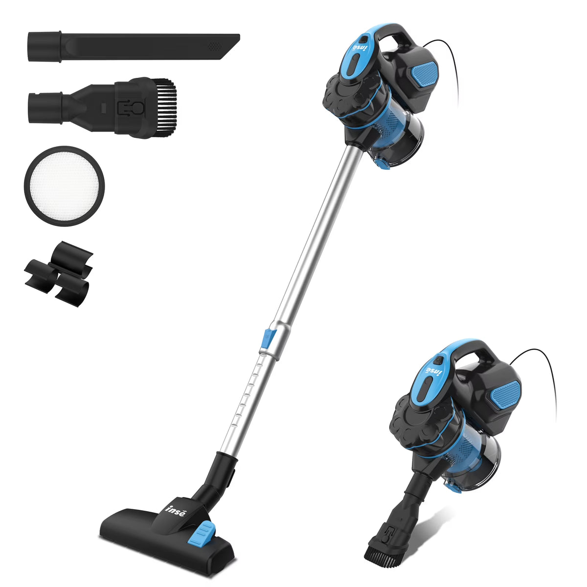 Corded Stick Vacuum Cleaner, 18Kpa, 600W Motor, 3-in-1 Multi-cyclone Filtration Lightweight Vacuum Cleaner B820