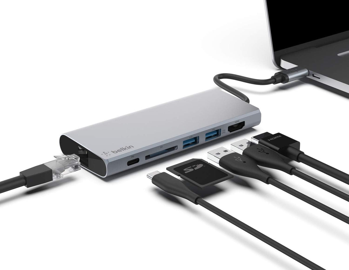USB-C Hub with Tethered USB-C Cable G705