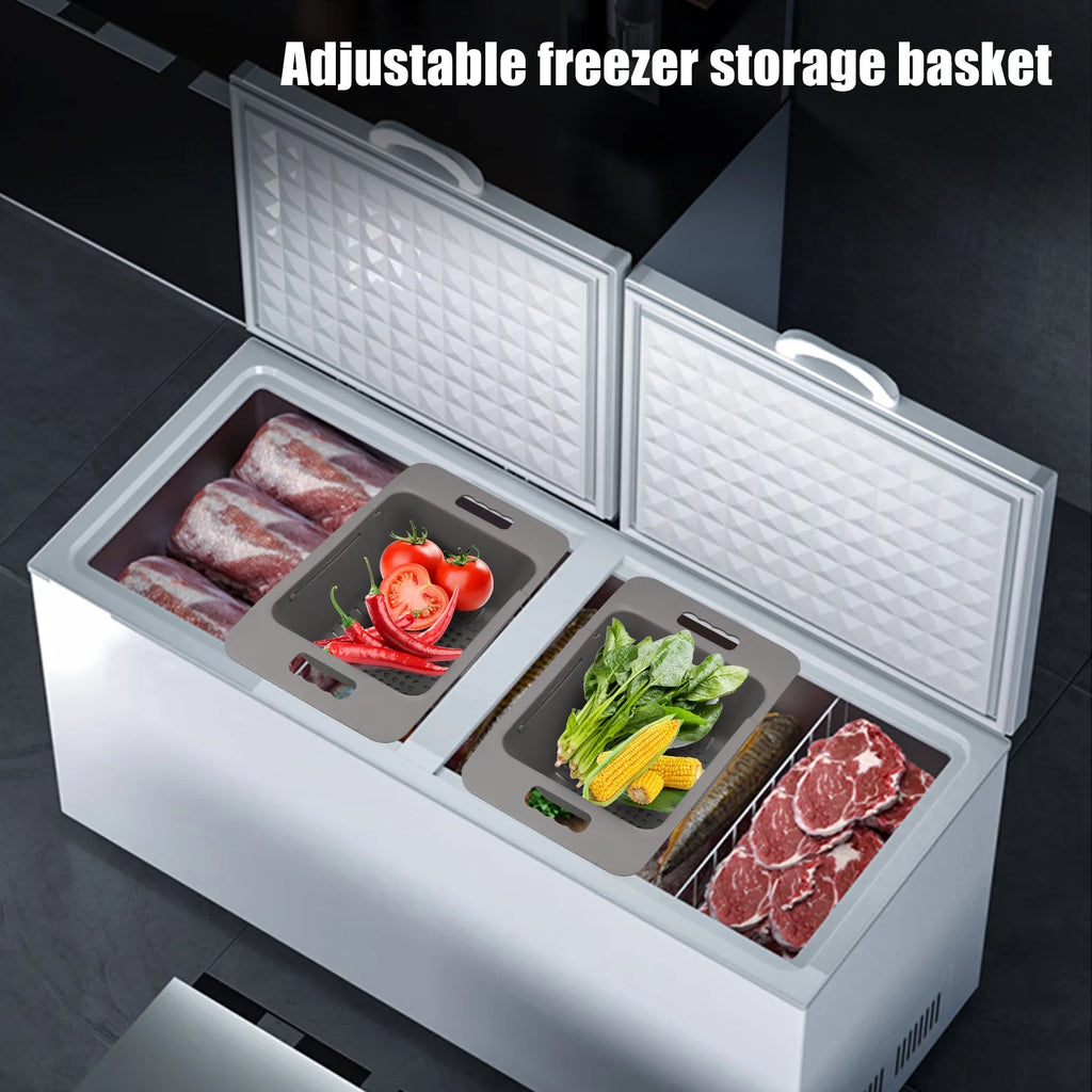 Adjustable Freezer Baskets with Handle Q50288