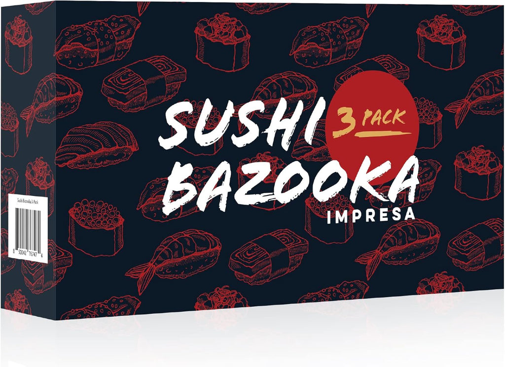 3 Pack Sushi Roller Mold Makes 8" Rolls Food Grade Plastic O2212