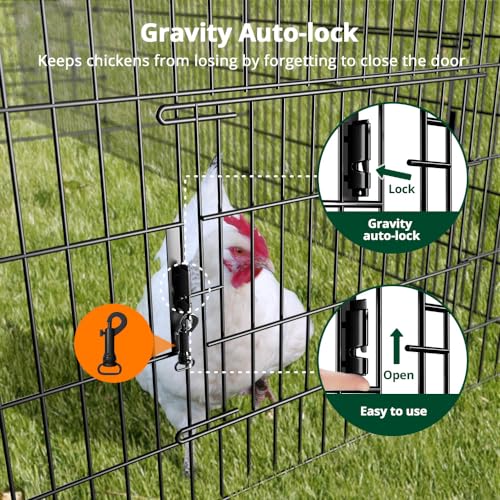 130"×40"×40" Outdoor Metal Chicken Coop L18410