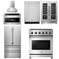 30 Propane Gas Range, Range Hood, Microwave, Refrigerator, Dishwasher, Wine Cooler P272434