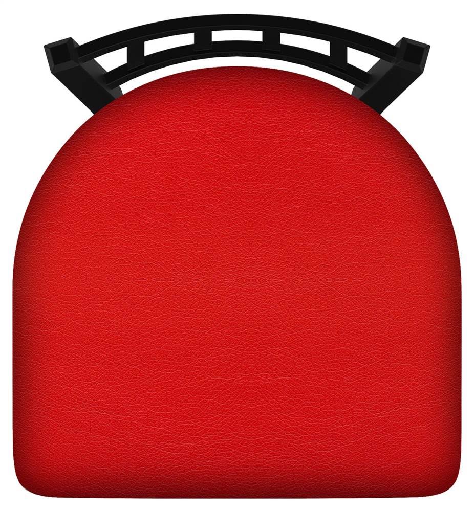 25x22 Swivel Counter Stool with Black Wrinkle Finish and Canter Red Seat Q3125