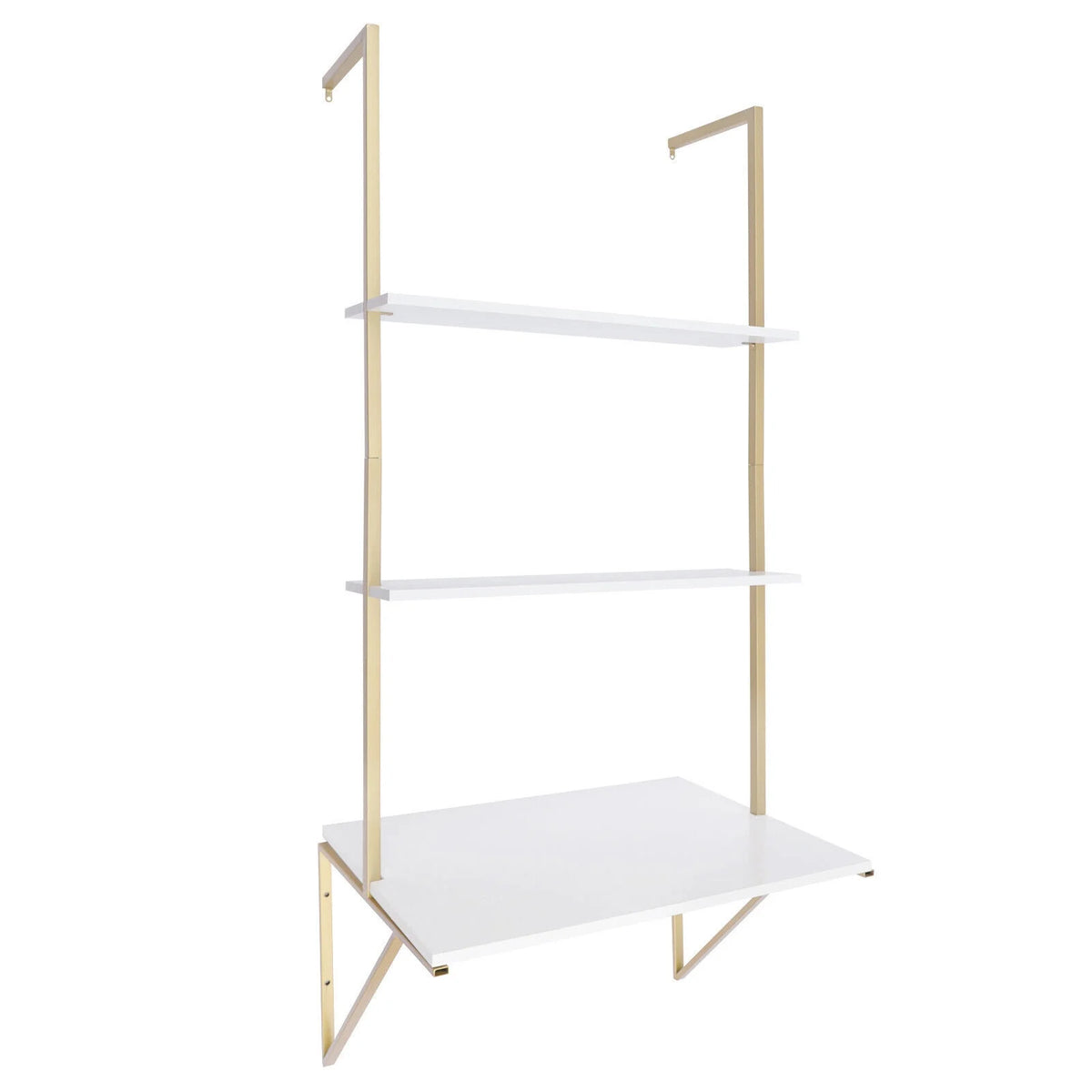 Wall-mounted 3 Tier White Ladder Desk V136