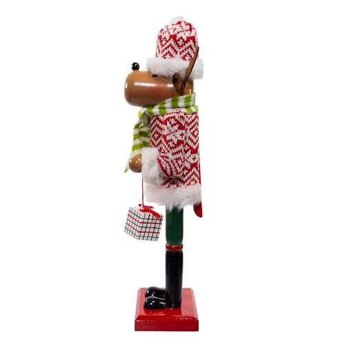 15-inch Wooden Reindeer Nutcracker N726