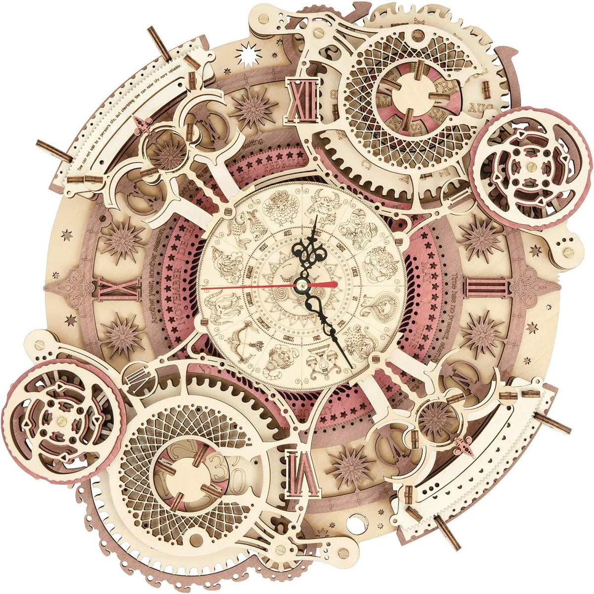 3D Puzzle Wooden Calendar Clock DIY Model Kit J341