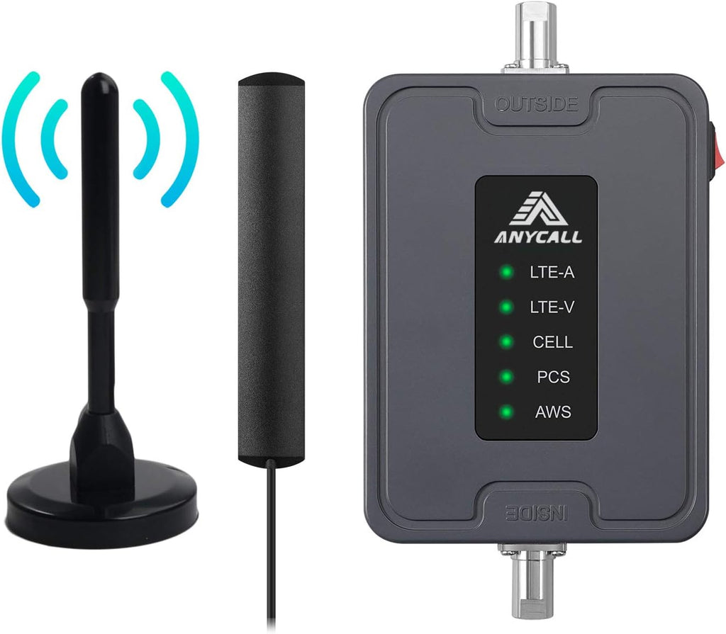 5 Bands Vehicle Cell Signal Booster for 3G 4G LTE Voice & Data L499