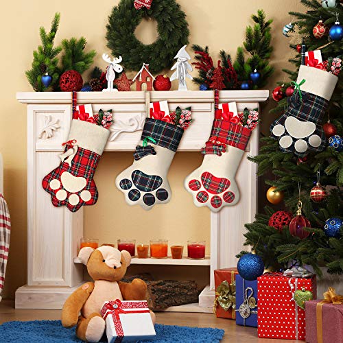 16 Inch Plaid Pet Christmas Stockings K731286