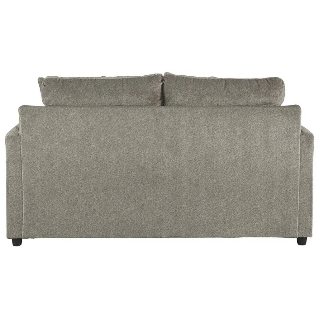 Ash Gray Microfiber Fabric Loveseat R7337