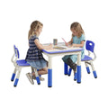 Blue Square Resin Dry Erase Activity Table & Chairs L818