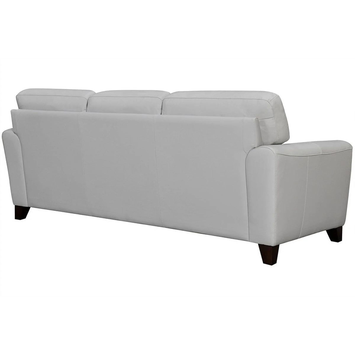 Gray Leather Square Arm Sofa with Wood Frame V1750