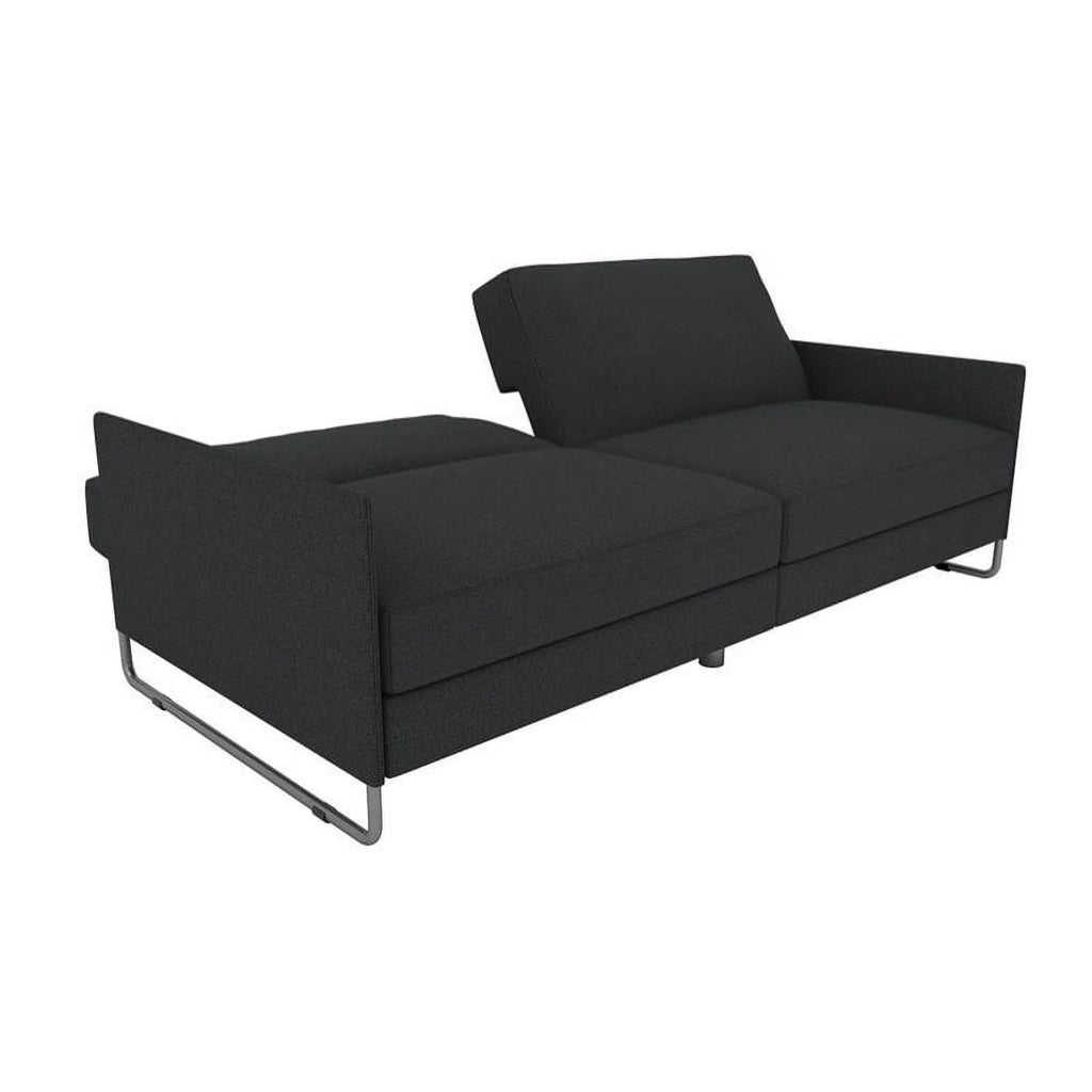 Grey Linen Convertible Futon Y9610