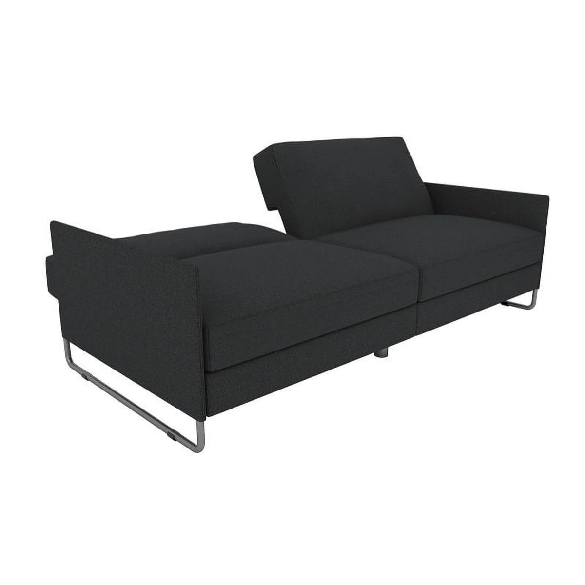Grey Linen Convertible Futon Y9610
