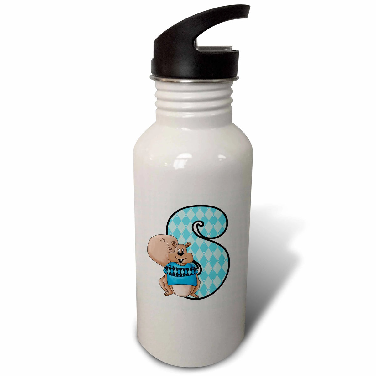 Blue Argyle Prints 21 oz Sports Water Bottle B898