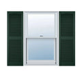 Midnight Green Vinyl Louvered Shutters Pair H1888