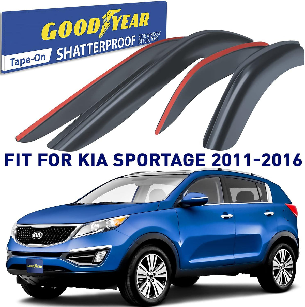 Shatterproof Window Deflectors 4 pcs V897572