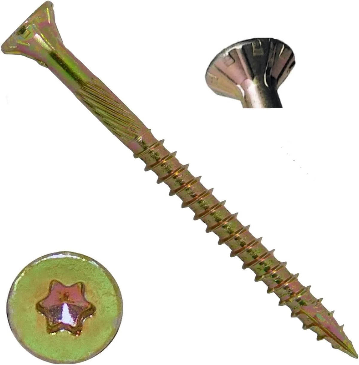 2" Gold Star Wood Torx/Star Drive Head J5095