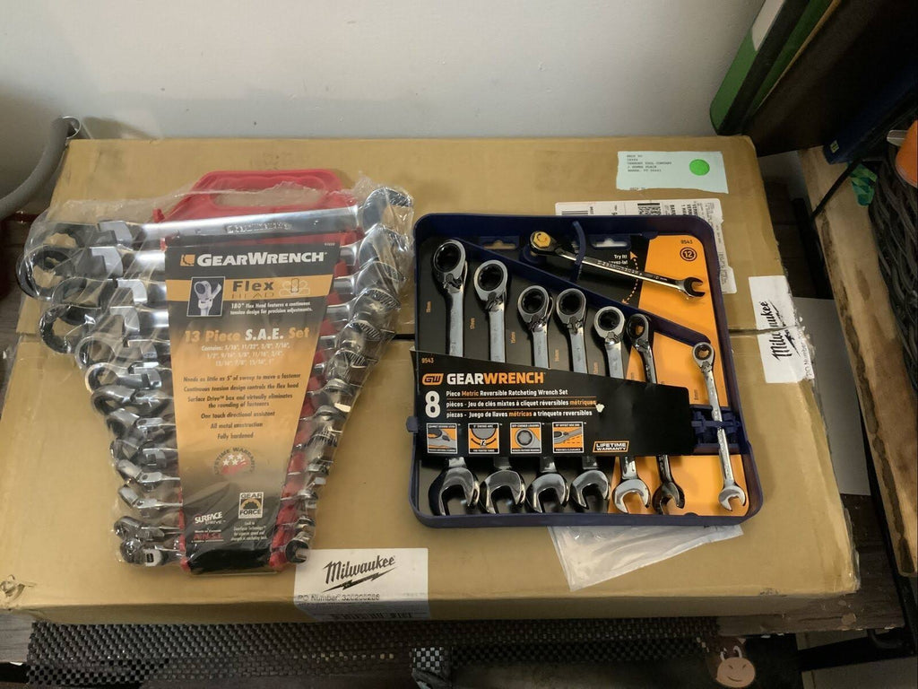 13 Piece Flex-Head Combination Ratcheting Wrench Set SAE P2749